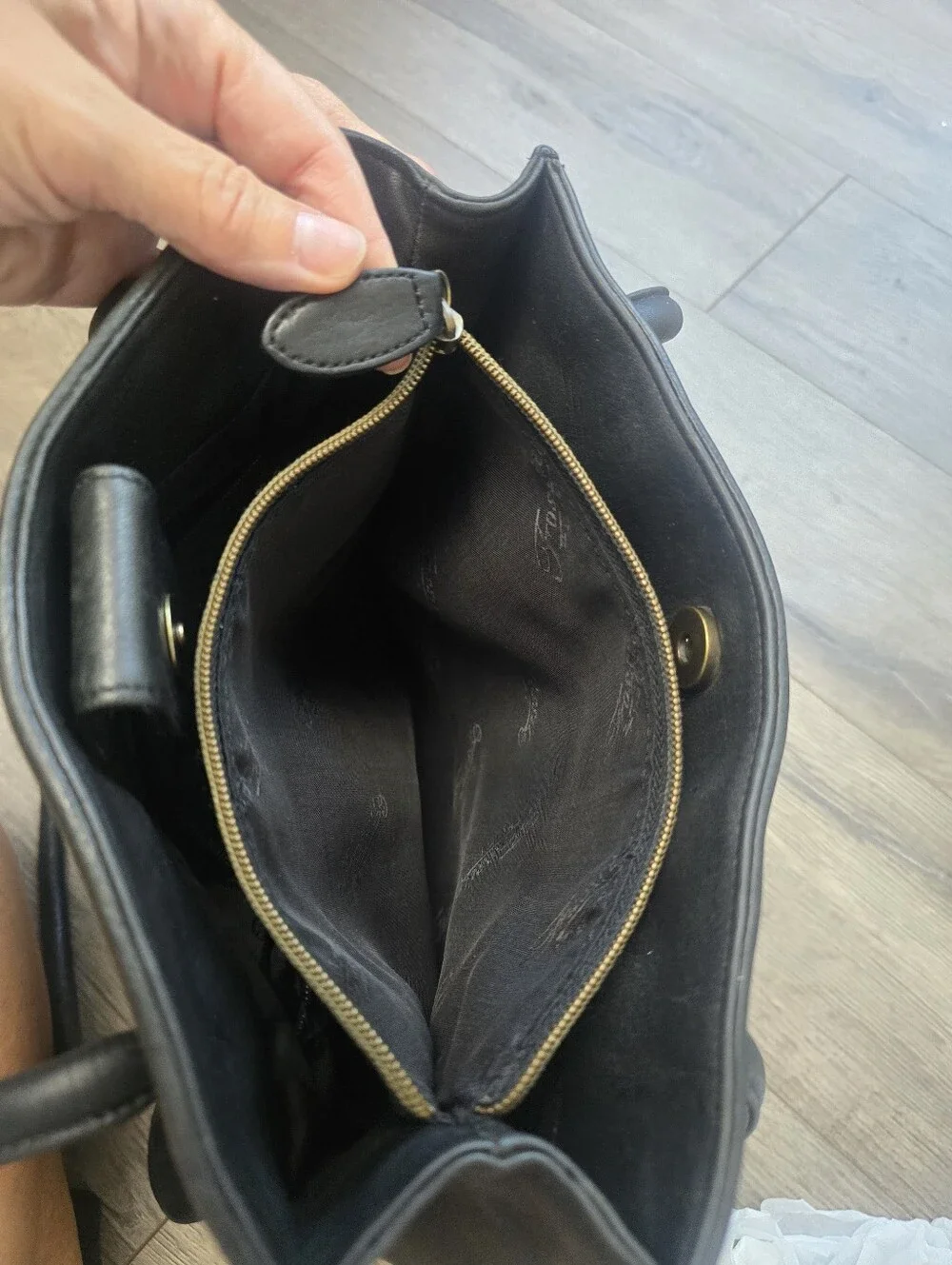 Fossil Shoulder Bag Leather Black Vintage Top Handles